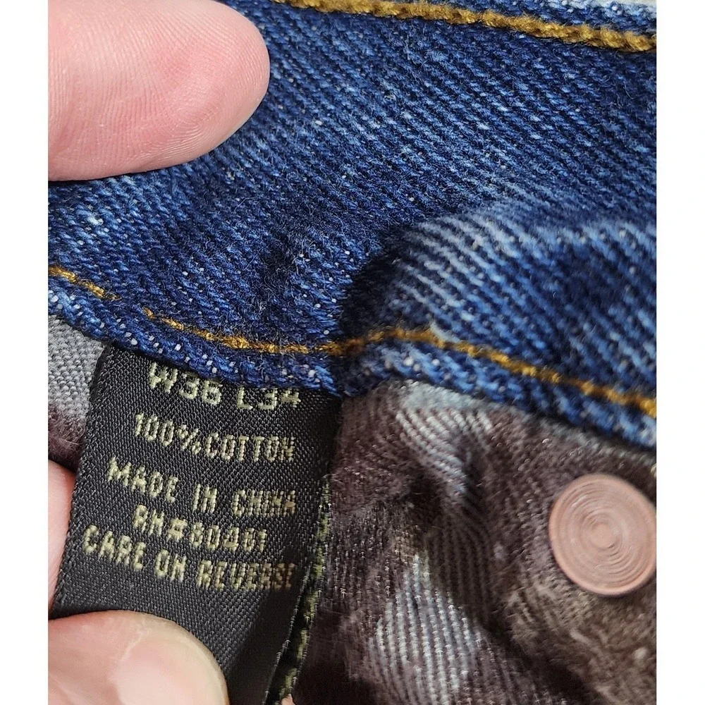 Guide Gear Mens Flannel Lined Jeans Blue Winter Thermal‎ 36x34 Warm Rugged work